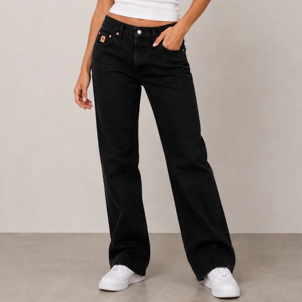 rockies Jeans Black Denim Pants Casual Classic Size 32x30 |G1